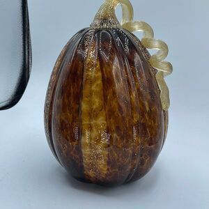 Murano glass gourd pumpkin multi colored 10”tall.